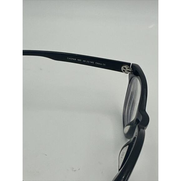 Warby Parker Eyeglasses Caspar 100 Gloss Black Rounded Square Frame 48[]23 145 - Picture 3 of 5